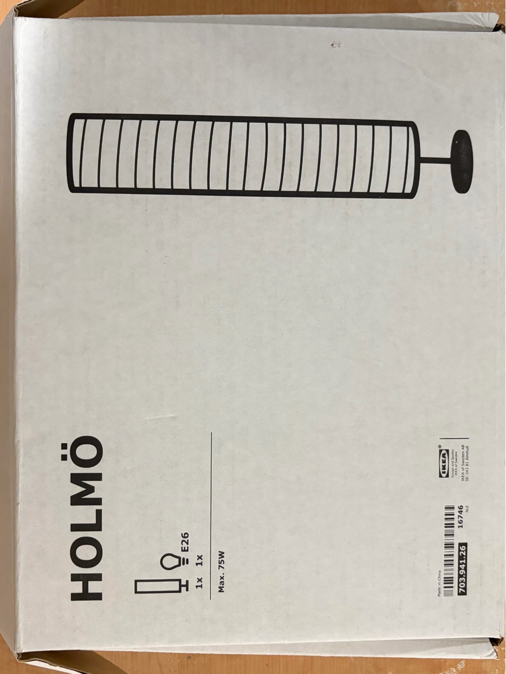 IKEA HOLMÖ Packaging — Black on White